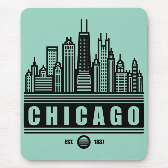 Chicago Illinois United States  Mouse Pad (Front)