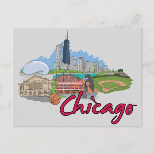 Chicago, Illinois US Famous City Postcard