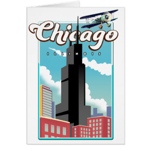 Chicago Illinois USA travel poster