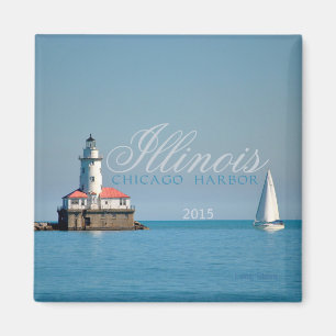 Chicago Illinois USA Travel Souvenir Fridge Magnet