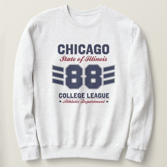 CHICAGO ILLINOIS VARSITY SCRIPT CLASSIC SPORTS JER SWEATSHIRT (Design Front)