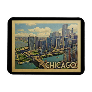 Chicago Illinois Vintage Travel Magnet