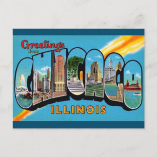 Chicago, Illinois Vintage Travel Postcard