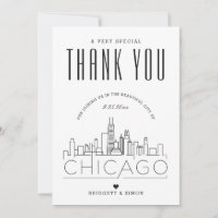 Chicago, Illinois Wedding | Thank You + Photo Card