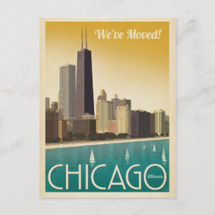 Chicago, Illinois   We've Moved Invitation Postcard