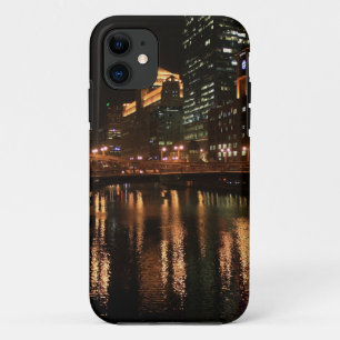 Chicago Illinois Windy City Night Building Destiny iPhone 11 Case