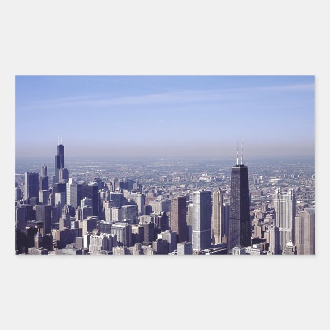 Chicago Illinois Windy City Park Buildings Destiny Rectangular Sticker (Front)