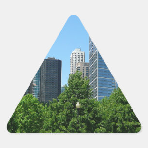 Chicago Illinois Windy City Park Buildings Destiny Triangle Sticker