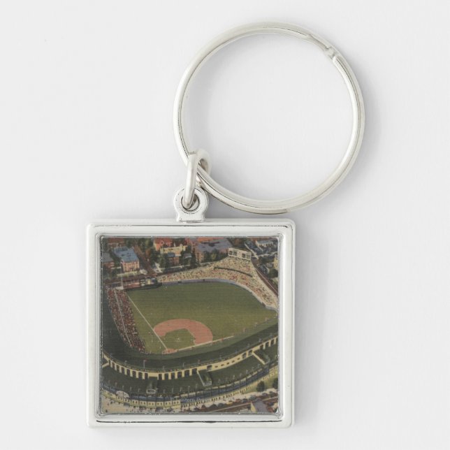 Chicago, Illinois - Wrigley Field Cubs Key Ring (Front)