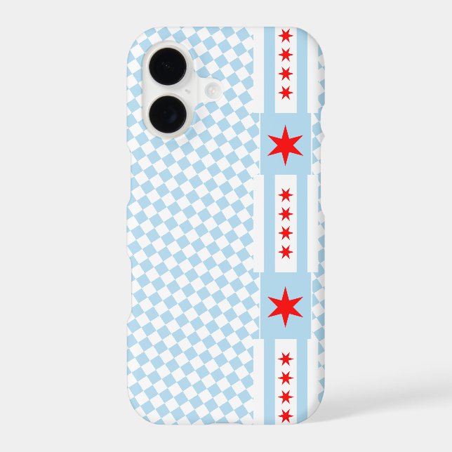 Chicago iPhone case, modern Chicago, Chicago Flag (Back)