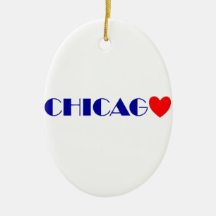 chicago j'aime ceramic ornament