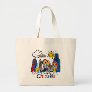 Chicago-KIDS-[Converted] Large Tote Bag