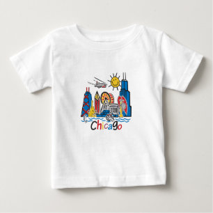 Chicago Kids Skyline Baby T-Shirt