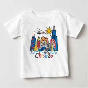 Chicago Kids Skyline Baby T-Shirt