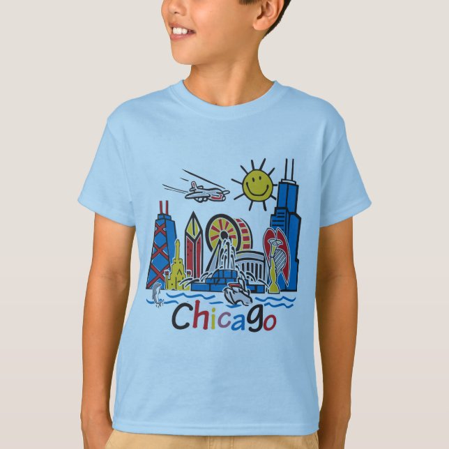 Chicago Kids Skyline T-Shirt (Front)