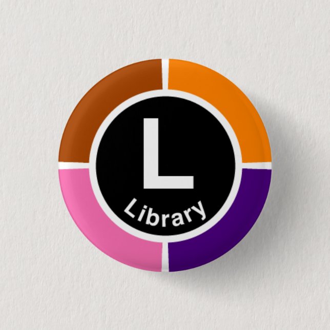 Chicago L Library Loop 3 Cm Round Badge (Front)