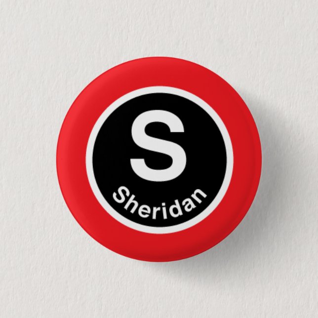 Chicago L Sheridan Red Line 3 Cm Round Badge (Front)