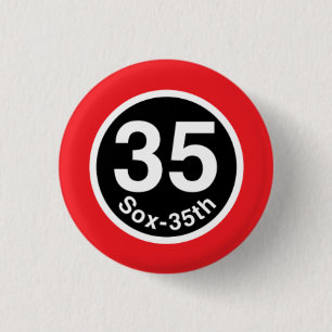 Chicago L Sox-35th Red Line 3 Cm Round Badge