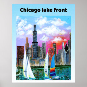 Chicago lake front poster