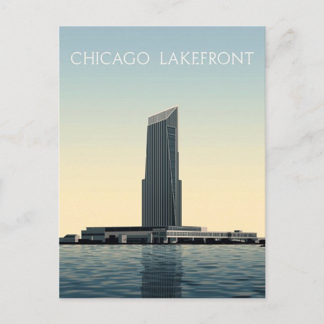 Chicago Lakefront: Modern Tower Postcard (Front)