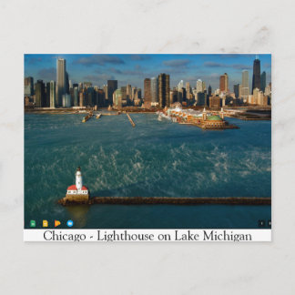 Chicago -- Lighthouse on Lake Michigan Postcard