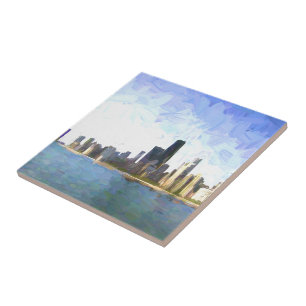 Chicago Liquified Paint Ceramic Tile