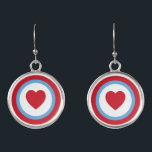 Chicago Love | Earrings | Red<br><div class="desc">Show your love of Chicago with this Chicago flag inspired design. For newcomers or those who have wandered. Cubs. Bears. Blackhawks. Bears. The Magnificent Mile. Italian Beef. The Willis Tower. The Bean. Second City. Steppenwolf. Deep Dish Pizza. Malort. The list of things that make Chicago special is long and rich!...</div>