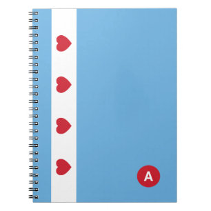 Chicago Love Spiral Notebook Monogram
