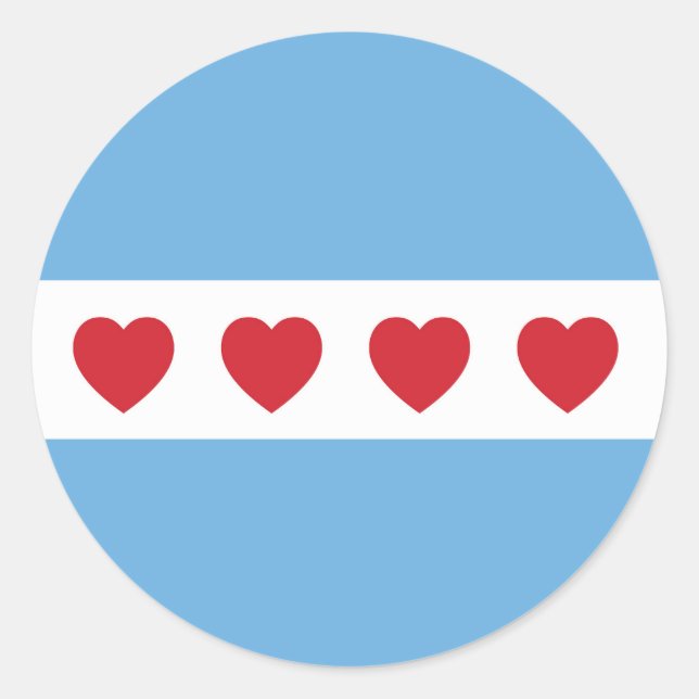 Chicago Love | Sticker | Round (Front)