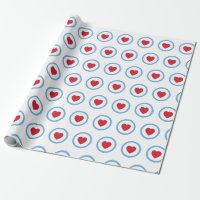 Chicago Love | Wrapping Paper | Red Heart | Large