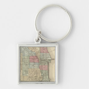 Chicago Map by Mitchell Key Ring