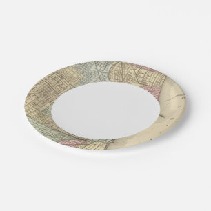 Chicago Map by Mitchell Paper Plate