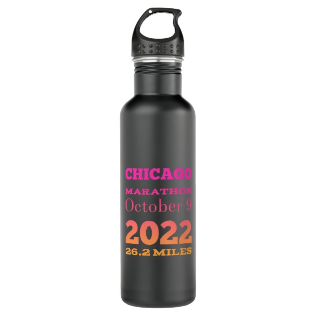 Chicago Marathon 2022 710 Ml Water Bottle (Front)