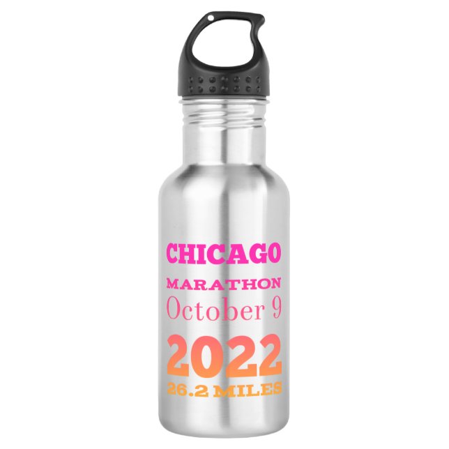 Chicago Marathon 2022 710 Ml Water Bottle (Front)