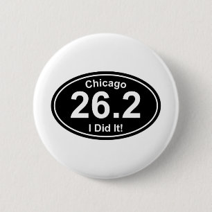 Chicago Marathon 6 Cm Round Badge