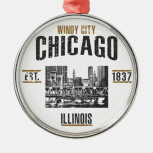 Chicago Metal Tree Decoration