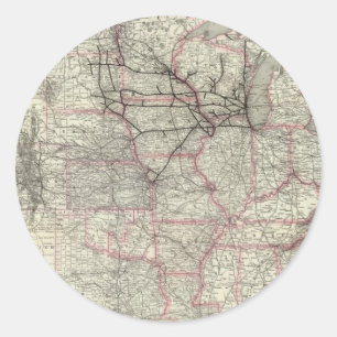 Chicago Milwaukee and St Paul Ry and connections Classic Round Sticker