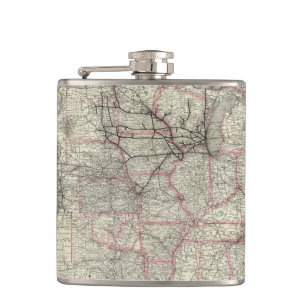 Chicago Milwaukee and St Paul Ry and connections Hip Flask