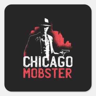 Chicago Mobster Square Sticker