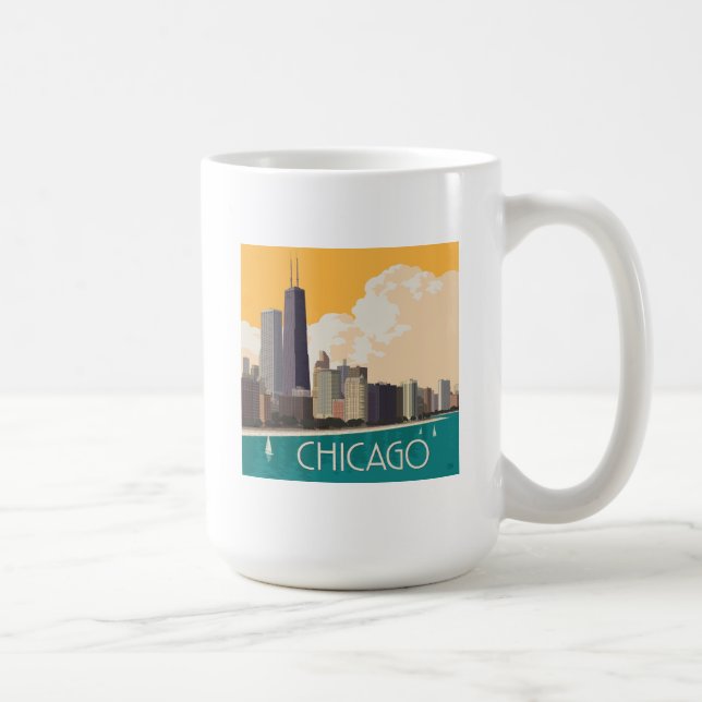 Chicago | Modern Skyline Coffee Mug (Right)