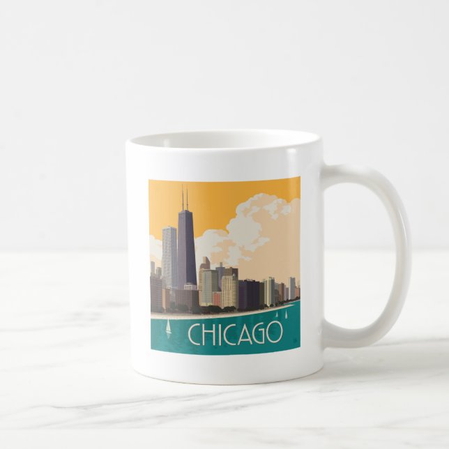 Chicago | Modern Skyline Coffee Mug (Right)