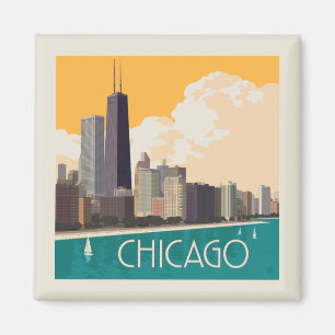 Chicago   Modern Skyline Magnet