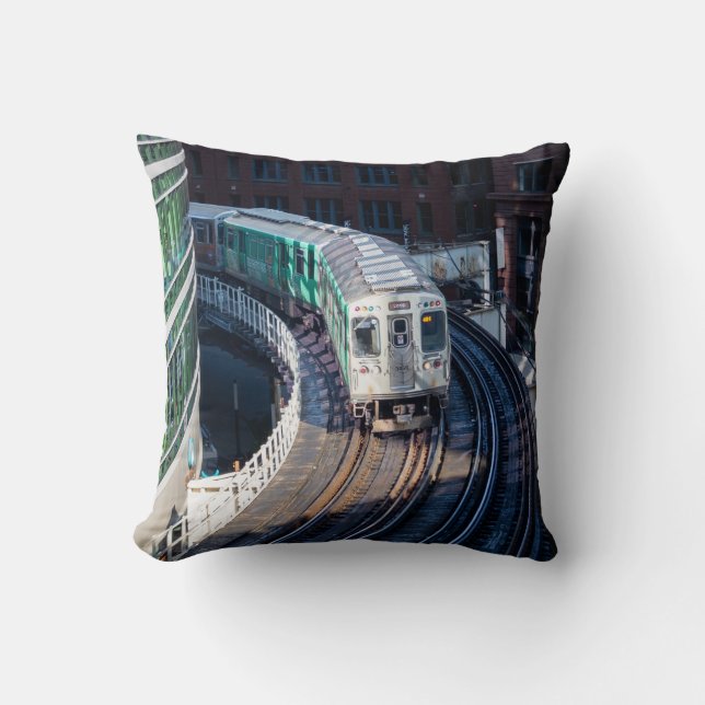 Chicago Morning Train Cushion (Front)
