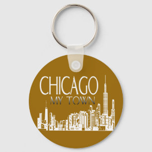 Chicago My Town Key Ring