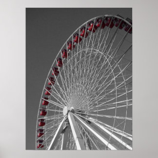 Chicago Navy Pier Ferris wheel Poster