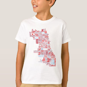 Chicago Neighbourhood Map T-Shirt