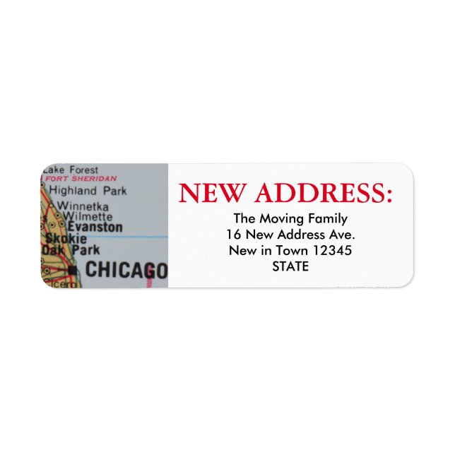 Chicago New Address Label Return Address Label (Front)