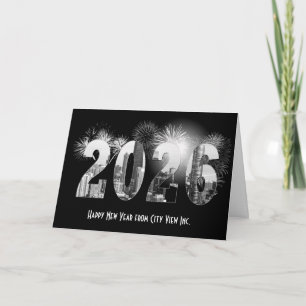 Chicago New Year 2026 Business Thank You Card
