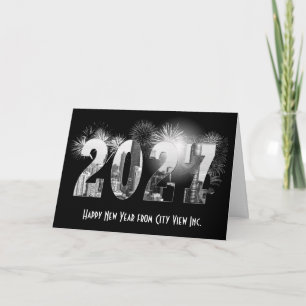 Chicago New Year 2027 Business Thank You Card