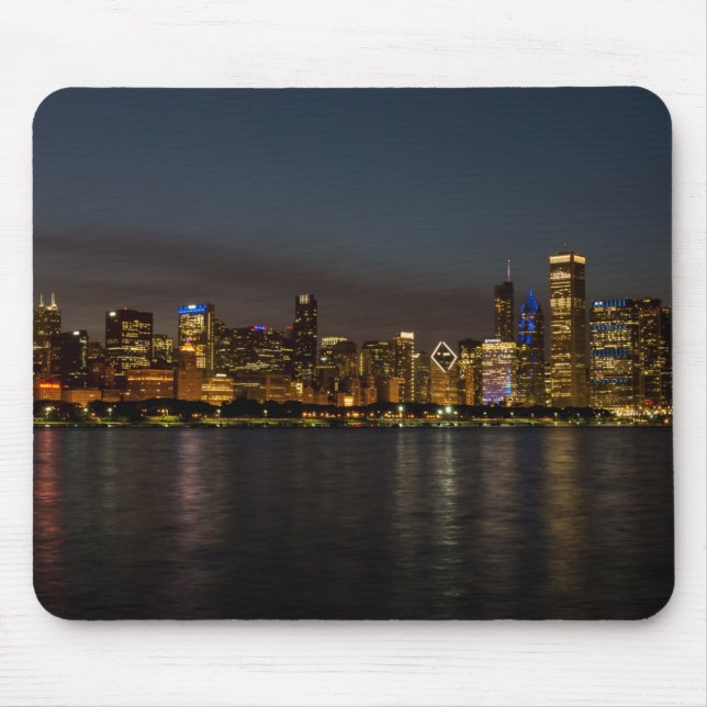 Chicago Night Cityscape Mouse Pad (Front)